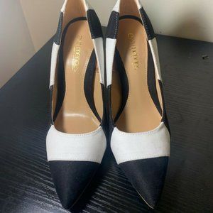 NEW Eva Mendes Color-block Pump Black/White Size 9